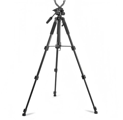 Shooting Stick Tripod Shooting Rest Tripod with V Yoke Bracket V Shaped Gun Rack for Hunting?Aluminum Construction