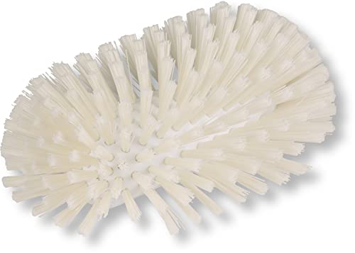 Image of SPARTA Tank and Kettle Scrub Brush Heavy-Duty Tile Brush, Color-Coded and Handle Compatible (Sold Separately) for Optimal Access In Spacious Containers, Plastic, 5.5 X 9.5 Inches, White, (Pack of 2)