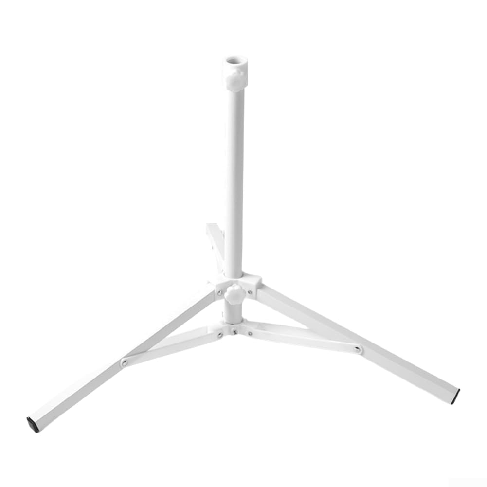 Belnotelt Triangular Folding Tripod Base For Outdoor Umbrellas With Secure Clamp For 2.5cm Diameter Poles And For Sun Shade Frames