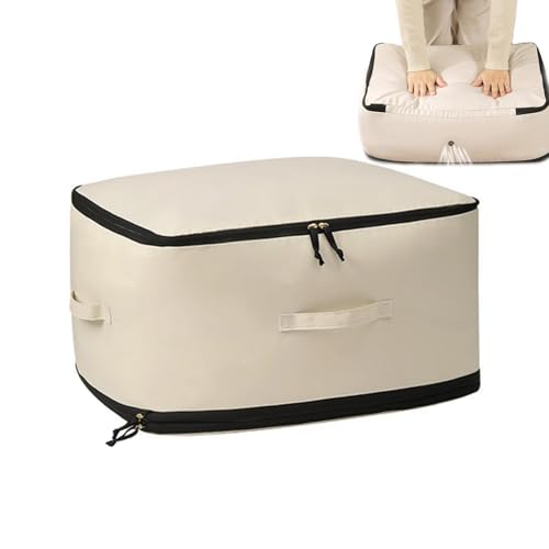 Bolsas de edredón para almacenamiento en el armario, bolsa de almacenamiento grande con cremallera bidireccional | con asa organizadora de edredón con cremallera bidireccional para un fácil acceso