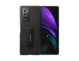 Samsung Aramid Standing Smartphone Cover EF-XF916 für Galaxy Z Fold2 5G Handy-Hülle, Kevlar-Material, Standfunktion, Schutz Case, stoßfest, schwarz