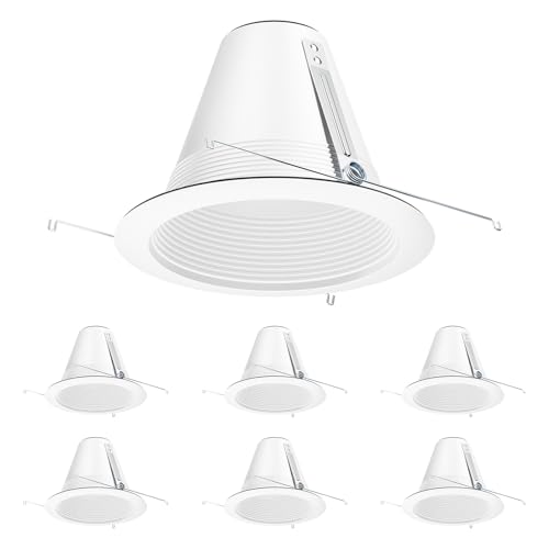 Anyhome 6 Pack Can Light Baffle,6 Inch White Baffle Recessed