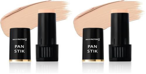 Max Factor Pan Stick Base de maquillaje Tono 13 Nouveau Beige - 9 gr (Paquete de 2)