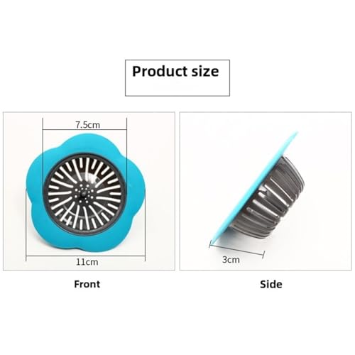 Trampa de residuos de silicona con forma de flor para proteger tus tuberías 6