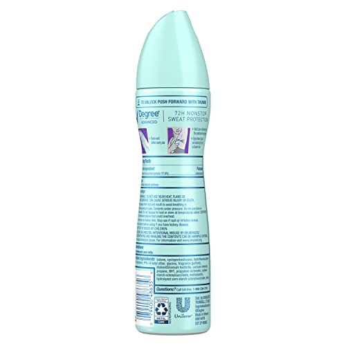 Degree Antiperspirant Deodorant Dry Spray 72-Hour Sweat And Odor Protection Lavender And Waterlily Deodorant Spray For Women With Motionsense Technology 3.8 Oz 3 Count #TOP1