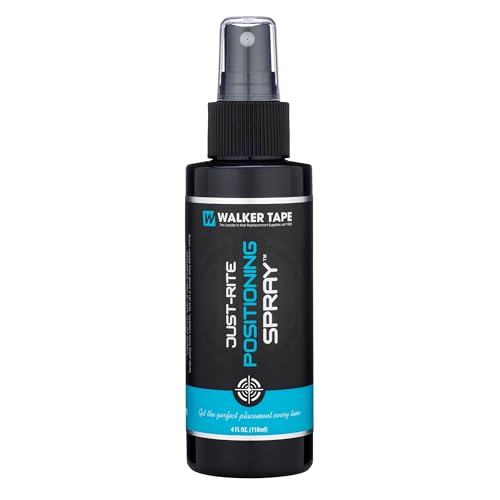 Walker Tape Just-Rite Positioning Spray 4 fl oz for Wig Installs, Lace Systems, Toupee Applications, Hair Tape Prep and Adhesive Strips Use Allowing Placement Adjustments, Skin-Safe Control