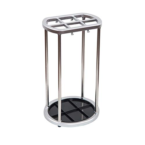 Paragüero de metal rectangular para organizar la entrada del hogar
