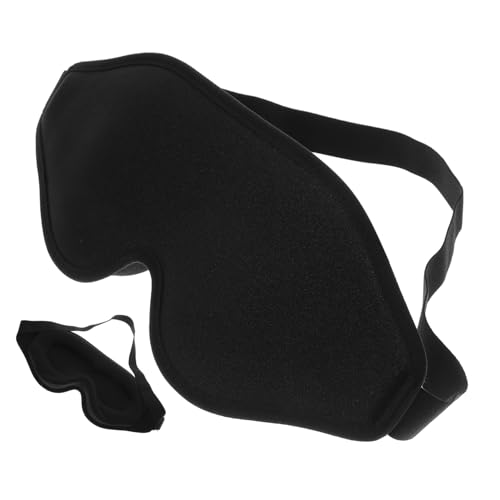 DONFAMDS 立体遮光スリープアイマスク 軽量通気性 快眠促進 トラベル機内用 ブラック