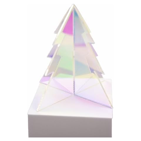 Iridescent Acrylic Mini Christmas Tree for Tabletop Cover