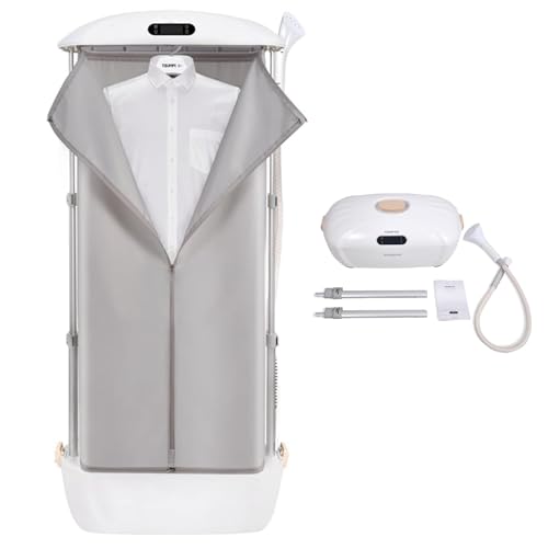 LDZOULA Planchadora con Secado a Vapor Completamente automática,Plancha de Vapor doméstica,Planchado doméstico de Ropa, Secadora Plegable para Eliminar Arrugas