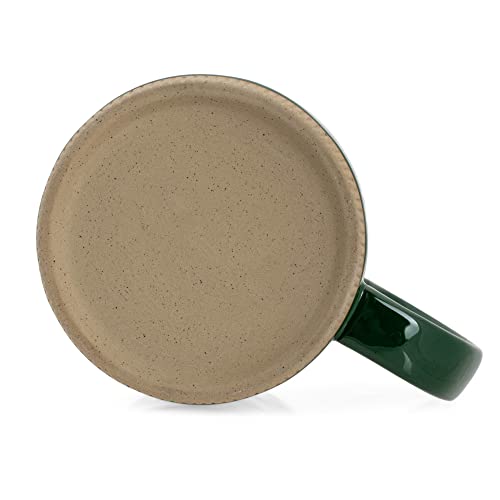 Elanzedesignshighglossrawclaybottom15ounceceramicstonewarecoffeemugssetof4green  Urban Country Home Decor Elanze designs high gloss raw clay bottom 15 ounce ceramic stoneware coffee mugs set of 4 green  urban country home decor