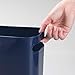 mDesign Plastic Small Trash Can, 1.5 Gallon/5.7-Liter Wastebasket, Narrow Garbage Bin, Handles for Bathroom, Laundry, Home Office - Holds Waste, Recycling, 10