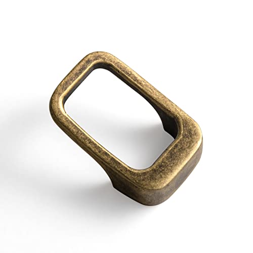 Image of Goo-Ki Antique Brass Cabinet Pulls with 0.6'' (16MM) Hole Centers,Retro Zinc Alloy Drawer Pulls for Drawer,Wardrobe,Cupboard,6 Pack