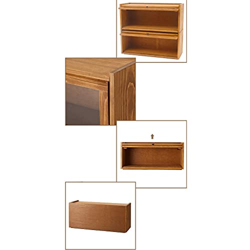 zyr Japanischer Stil Kleiner Essgabeter Schrank Massivholz Glastür Schrank Esstisch Küche Gewürzschrank Kabinett Desktop Dining Sideboard Lagerschrank Teetasse Kaffee Kabinett (Size : 60cm) - Image 7