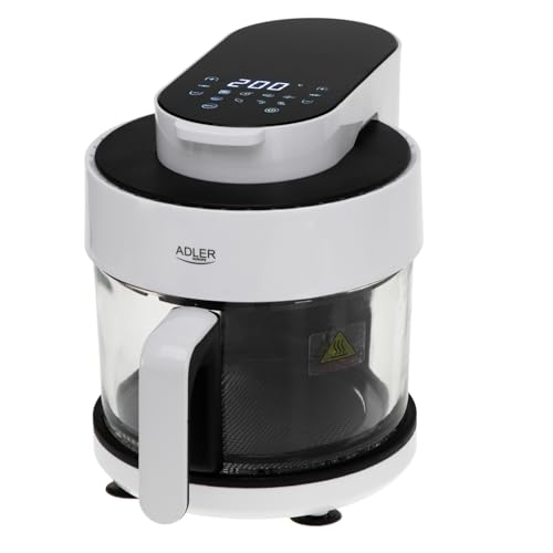 ADLER Air Fryer - Horno con cuenco de cristal 3L