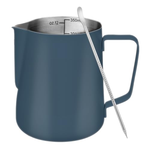 12 oz Stainless Steel Milk Frother Cup with Scale