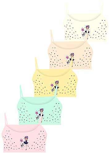 LOREZA ® 5 Mädchen Bustier Baumwolle BH Sport Bra (164-170, M-5971FY - 5...