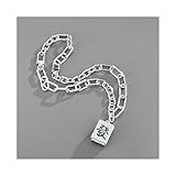 ZLTULI Collar Colgante Gargantilla Larga Carta Collar Hombres y Mujeres Hipsters Completo Diamante Colgante Hip Hop discurso Regalo joyería for Accesorios de Disfraces de Cosplay