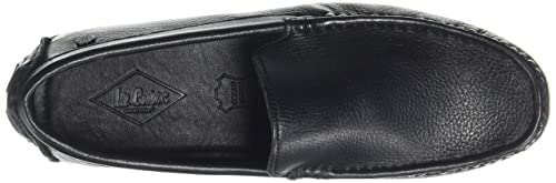 Image of Men's Black Leather Driving Style Loafer Black 42