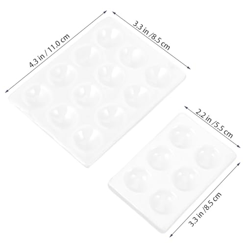 Plaque de réaction en céramique blanche à 6 et 12 trous pour laboratoires, lot de 4pcs - 4