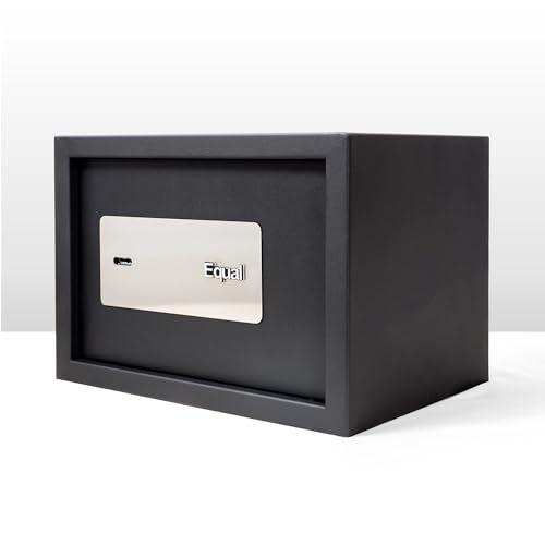 Image of Equal 20L Safe Locker for Home | Mechanical Key Lock - No Batteries Needed | 10-Gauge Steel Door | Pry-Resistant | 3 Year Warranty | 20 Litre - Matte Black