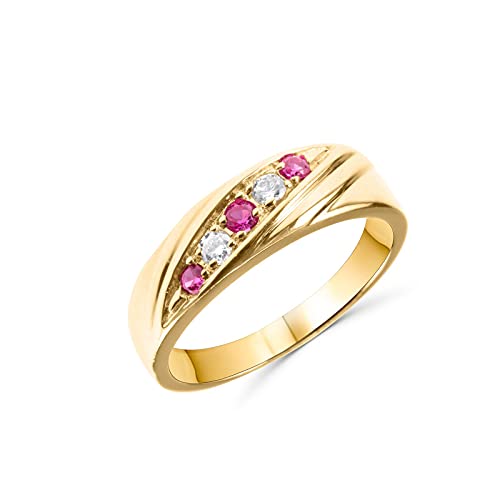 Bague pour femme anneau argent 925 plaqué or 18 carats serti de zircons brillants