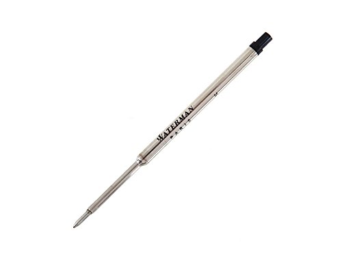 Waterman S0791030 Medium Noir Stylos - Recharges de stylos (Noir, Moyen, Noir, Stylo-bille, Acier inoxydable, 1 pièce(s))