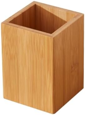 Wooden pen holder, office and home minimalist storage box, desktop wood, wooden image 2