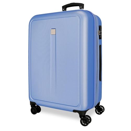 Valise moyenne rigide 46x65x23 cm bleu Roll Road pour optimiser le rangement de voyage