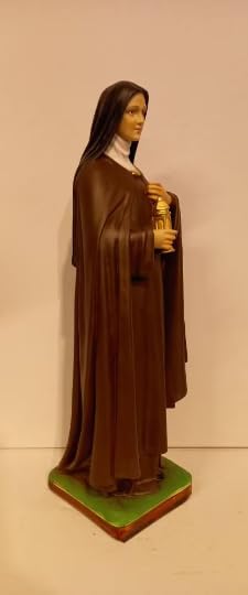 Generico ArteSacraCaravaggio Statua di Santa Chiara, cm 40 (15,74 inches) in resina decorata a mano di produzione artigianale italiana