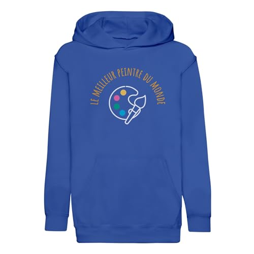 Sweat à capuche enfant le meilleur peintre du monde en coton premium pour artiste