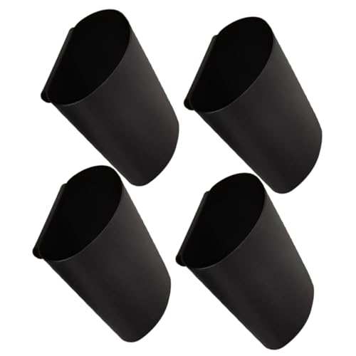 DEARMAMY Organizzatore Per Carrello Per Ciglia e Cestino Portaoggetti Sospeso in Plastica Nera, Set 4 Pezzi, Contenitore Salvaspazio Per Salone Di Bellezza e Cucina