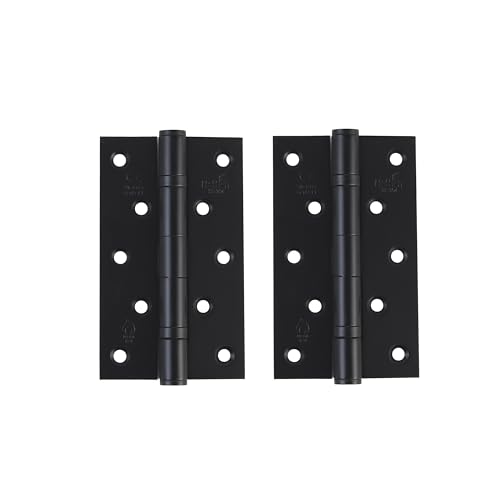 Image of Hettich SS304 Ball Bearing Hinge 3.5 Inch Square Corner with Screws | Z Hole, 80kg Load | Premium Door Hinge for Main Door & Windows | Pack of 1 (2 Hinges)