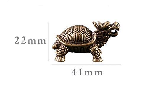 Estatua Decorativa Feng Shui Dragón Tortuga de Latón miniatura 6