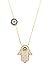 Produktbild Remi Bijou 925 Sterling Silber - Halskette Fatimas Hand Türkisches Auge Nazar Boncuk, ColorName:Gold