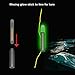 linguang 50-250pcs Green Long Lasting Fishing Glow Sticks with Sleeve and Corks Slide On Line for Underwater,Bell，Bobbers， Floater 1Inch（250Pcs Φ3.0mm×25mm