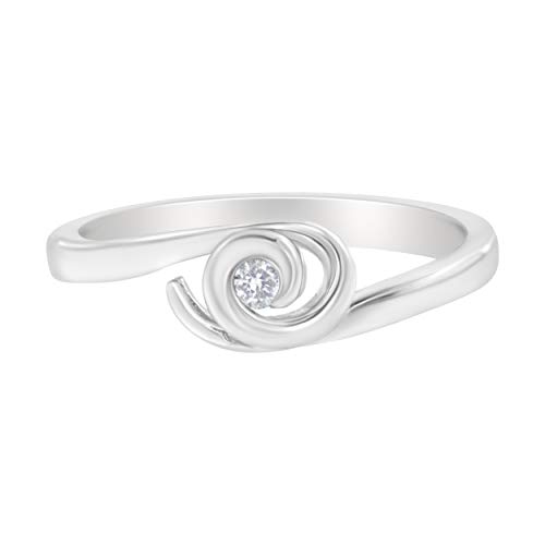 Haus of Brilliance 10K White Gold Diamond Promise Ring (1/20 Cttw, H-I Color, I1-I2 Clarity) - Size 6