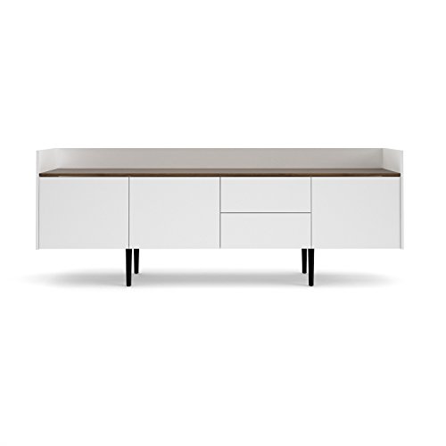 Tvilum Unit 2 Drawer And 3 Door Sideboard, White/Walnut #TOP1