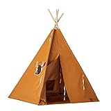 Die 15 beliebtesten Tipi-Zelte für Kinder MyDeer, Tipi Zelt für Kinder, Kinderzelt, Wasserdicht Set Indianerzelt für Kinder Outdoor und Indoor, Jungen Mädchen (orange)