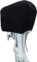 Coverify Bootsmotor Außenbordmotorabdeckung wasserabweisendes 600D Oxford-Gewebe, Schutzhülle Außenborder Abdeckung Außenbordmotor Halbabdeckung passend für bis zu 48 x 27 x 35cm Motoren, Schwarz
