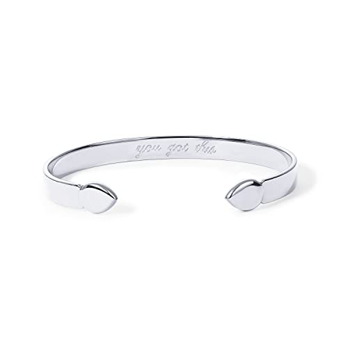 Image of PAVOI Waterproof Bangle Bracelets for Women, 14K Gold Plated Mantra Cuff | Inspirational Engraved Adjustable Mantra Cuff Bangle Bracelet, Personalized Jewelry Gift for Her Gifts