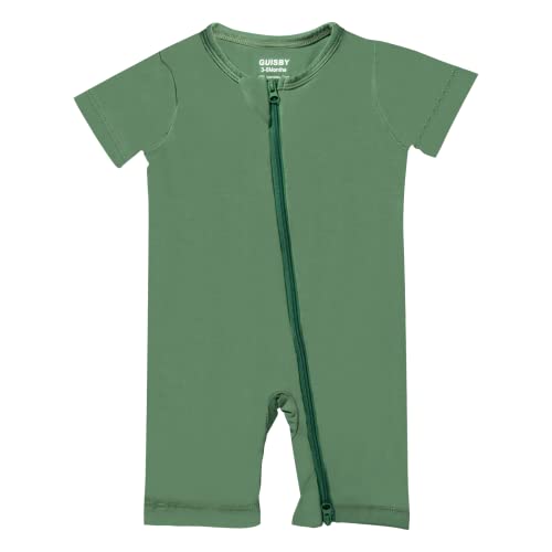 Image of GUISBY Rayon made from bamboo Baby Pajamas Short Sleeve Footless Rompers 2 Way Zipper Sleeper for Baby