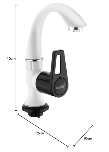 Image of MONIT Plastic Water Tap /Pillar Cocke for Wash Basin /Plastic Piller Bib Cock /S Tsink /Bathroom Bibcock (Swan Neck Tap)