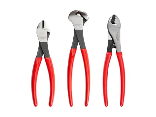 TEKTON Cutting Pliers Set, 3-Piece (Diagonal, End, Cable Cutting) | PCT99120
