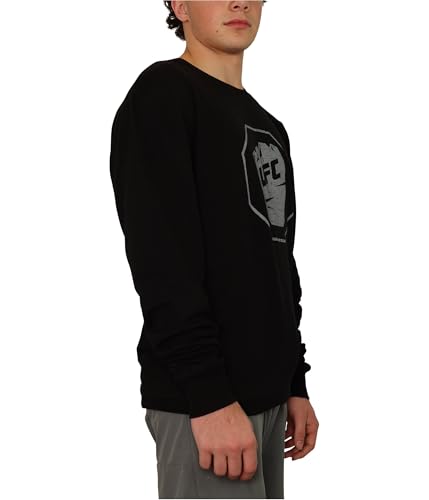 UFC Mens Distressed Fist Inside Logo Sweatshirt, Black, Large2