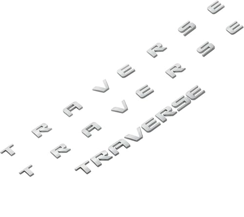 Image of 3Pcs New Traverse Front Door Liftgate Rear 3D Badge Nameplate Logo Emblem Exterior Sticker Decal Kit Replacement for Traverse 84950540 (Chrome)