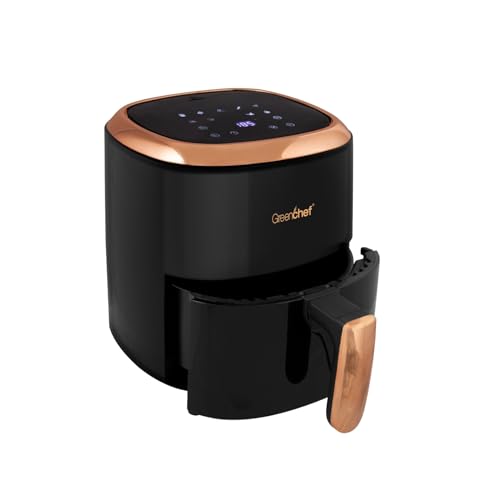 Greenchef Digital Air Fryer Frizzle With Touch Panel, Uses Up To 90% Less Fat, 8 Pre-set Menu, 1200W, 4.2 Liter (Black), Large For Rs. 3079
