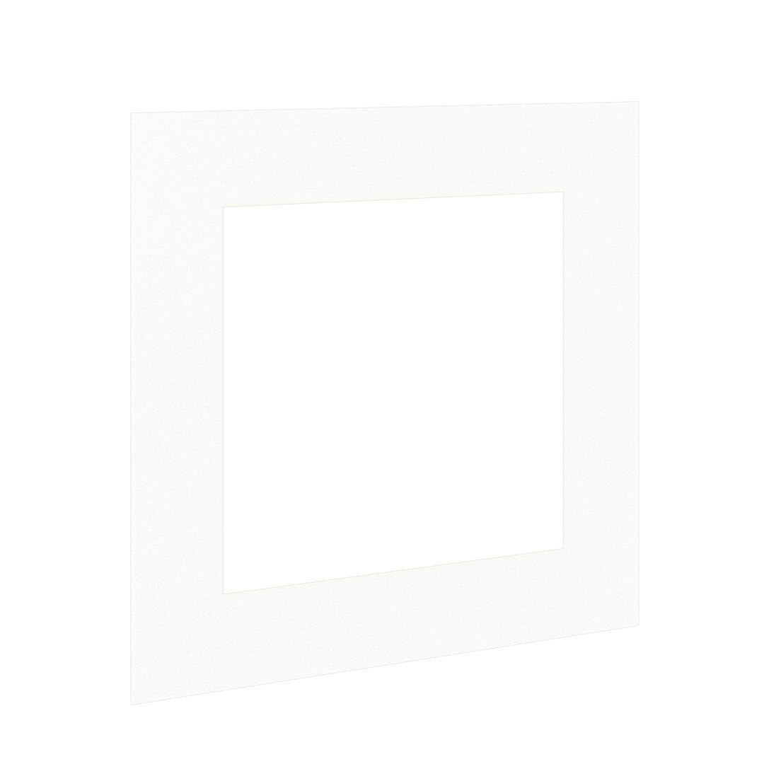 Procut Global 60x60cm White Picture Mounts for Frames - Fits 40x40cm Aperture Size - Precision Cut Cardboard Photo Mounts - Mat Board for Prints, Artwork & Paintings โ image 1