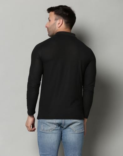 Image of INKKR Full Sleeve Men's Solid Polo Neck T-Shirt Combo