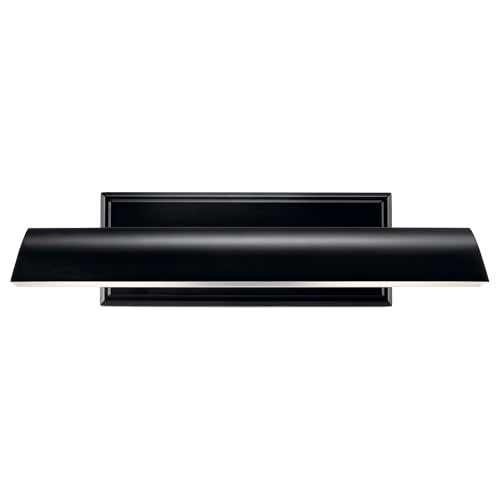 Image of Kichler Carston 2-Light Picture Light, Updated Traditional Light in Black, for Framed Art, Mirror or Built-in Shelving (4.75 inch x 18.25 inch), 52685BK